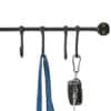 Handgeschmiedete Stange zur Wandbefestigung, ca. 91cm, inkl. Haken
