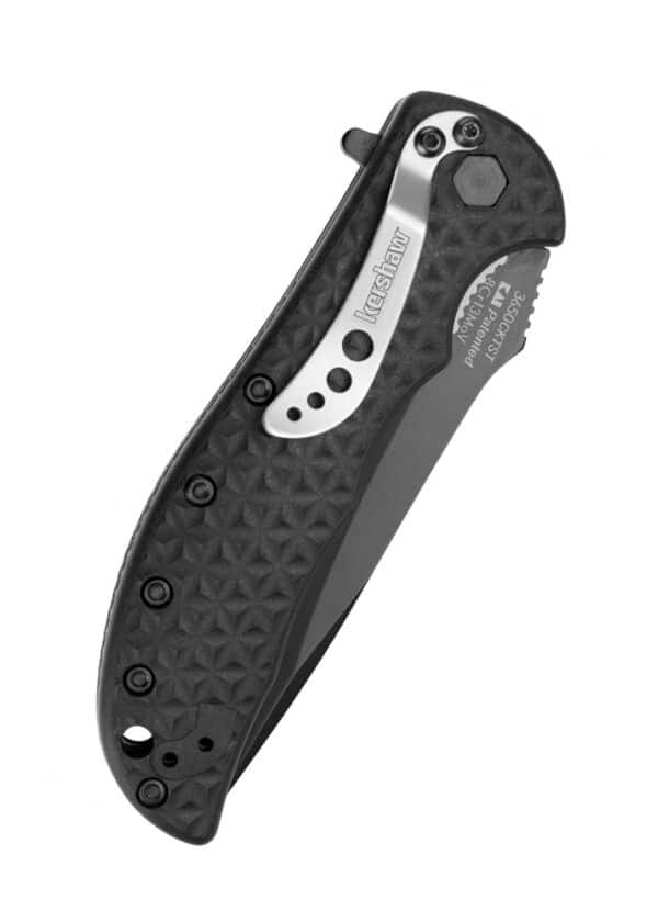 Taschenmesser Kershaw Volt II, Schwarz, Wellenschliff