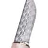 Jagdmesser Älgen Brun Damasteel, Rose, Karesuando