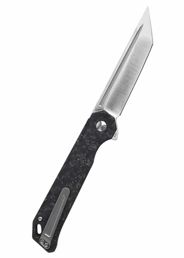Kizer Knives Taschenmesser Begleiter, Carbon, satinierte Klinge