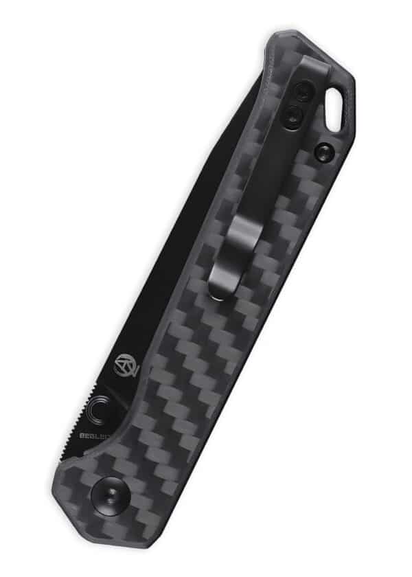 Kizer Knives Taschenmesser Begleiter 2, Carbon, schwarze Klinge