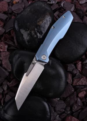 Null Knives  RAIKOU, BLAU - SATINIERT, Taschenmesser